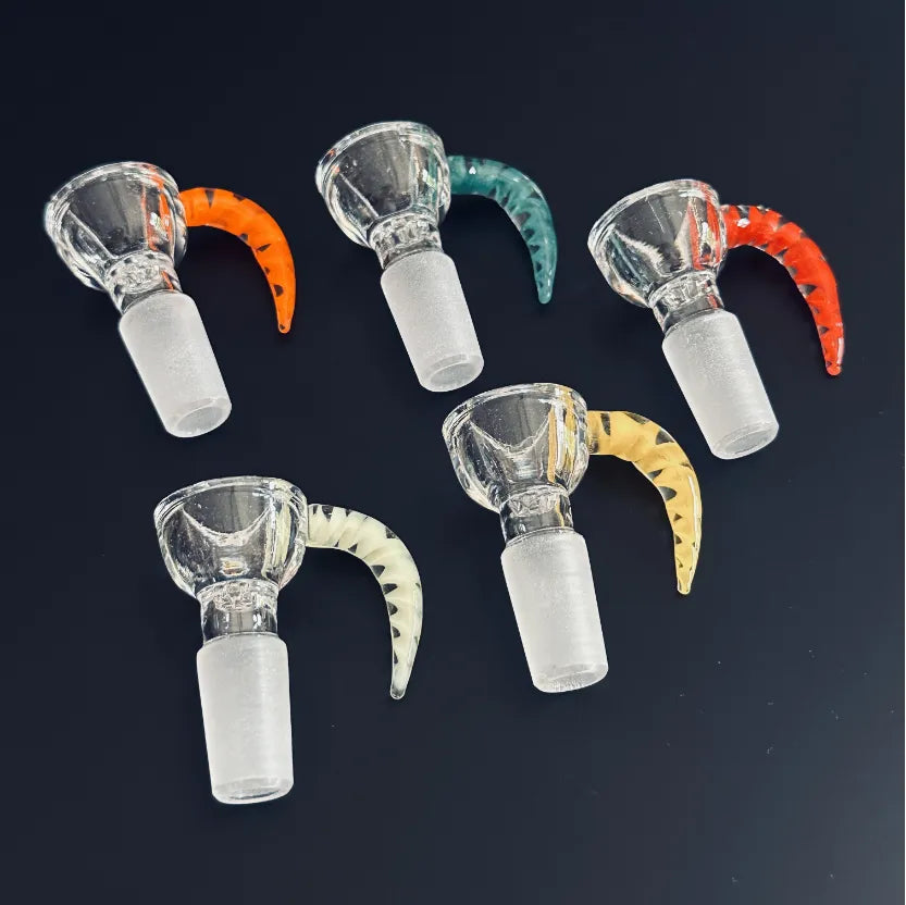 The Raptor Horn Glass Bowl Slide (14mm Male)