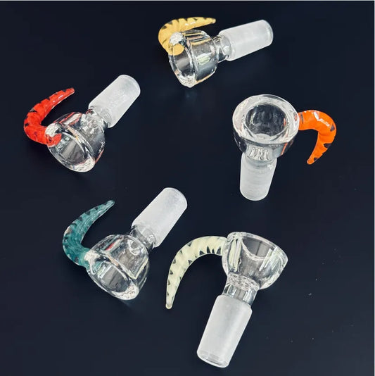The Raptor Horn Glass Bowl Slide (14mm Male)