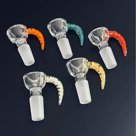 The Raptor Horn Glass Bowl Slide (14mm Male)